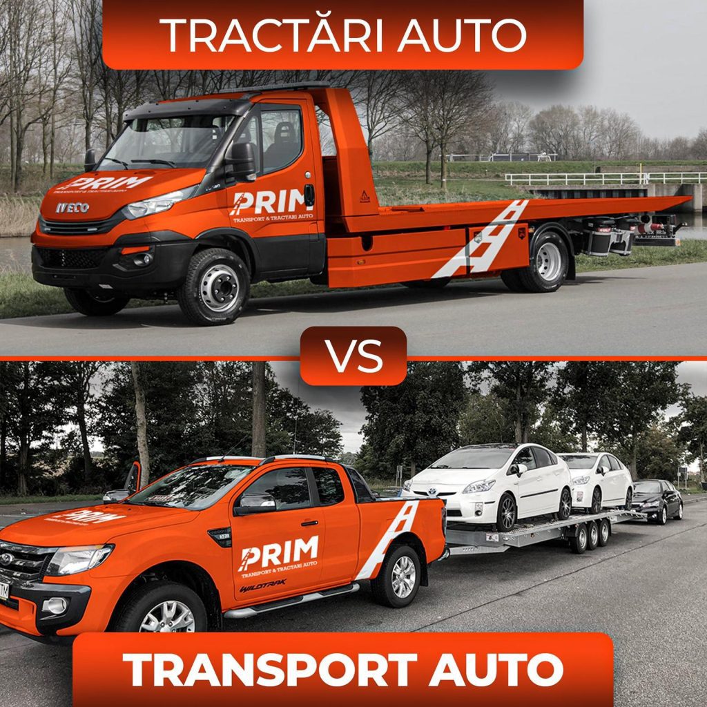 tractari auto vs transport auto